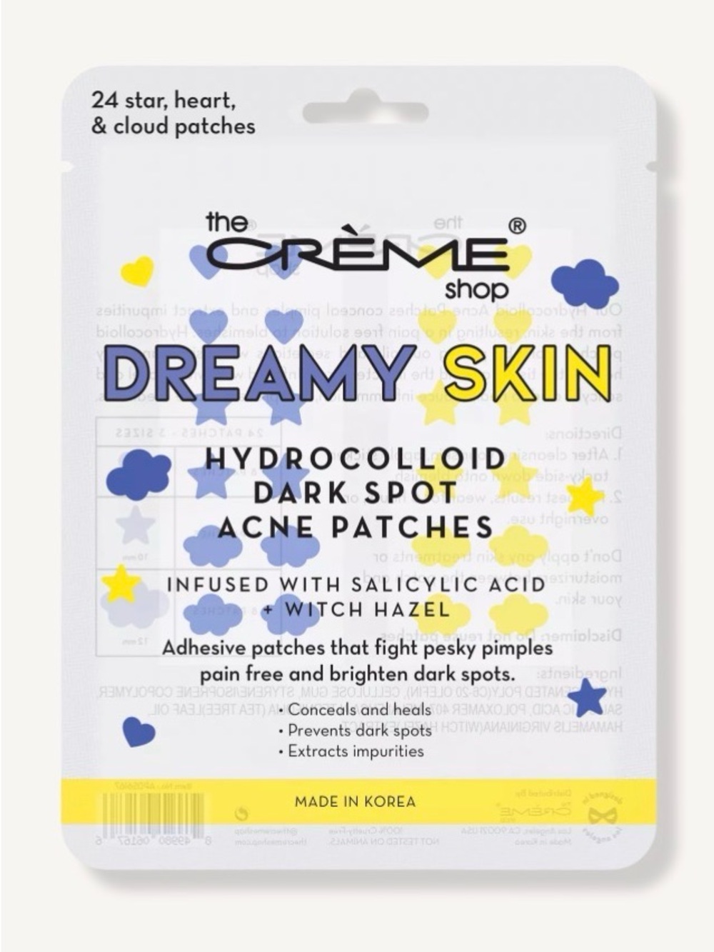 SET OF 3 ✨72totalThe Crème Shop
 Dreamy Skin Hydrocolloid Dark Spot Acne Patches
